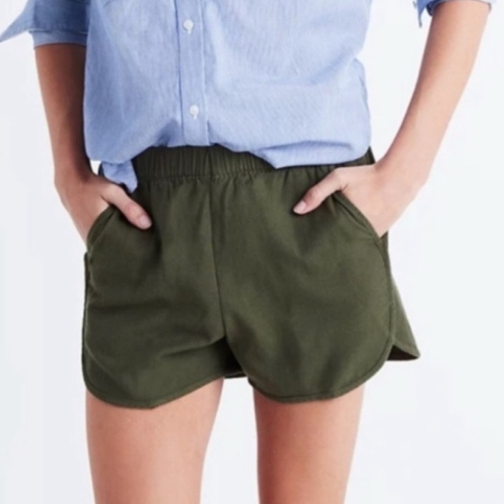 Madewell Dark Green Athletic Shorts